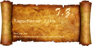 Tagscherer Zita névjegykártya