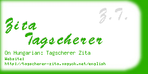 zita tagscherer business card